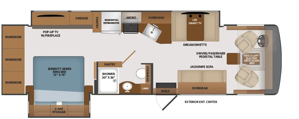2026 Fleetwood Fortis 32RW floor plan