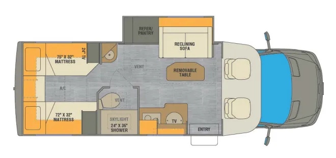 2023 Renegade RV Vienna 25TBN - Floor plan