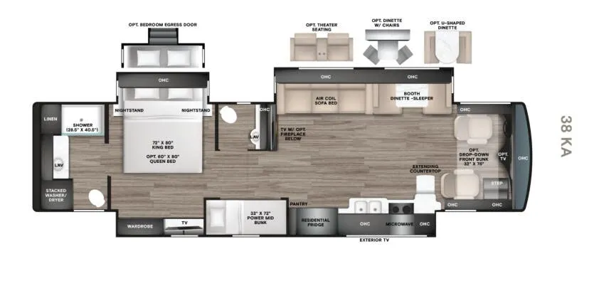2027 Tiffin Allegro RED 38 KA floor plan