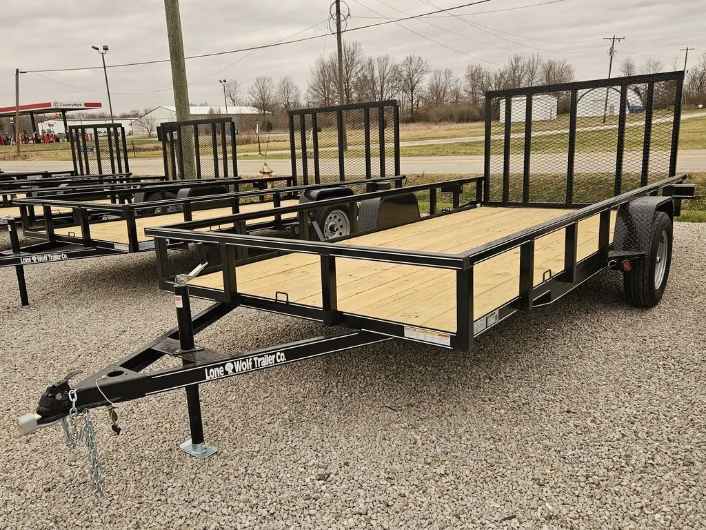 2025 Lone Wolf Trailer Company 83 x 16 Tandem Axle Tube Rail Utility - Photo 3
