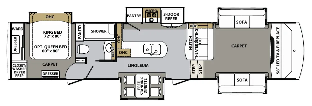 Forest River Cardinal 3825FL floor plan