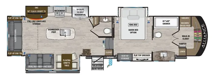 Alliance RV Paradigm 370FB floor plan
