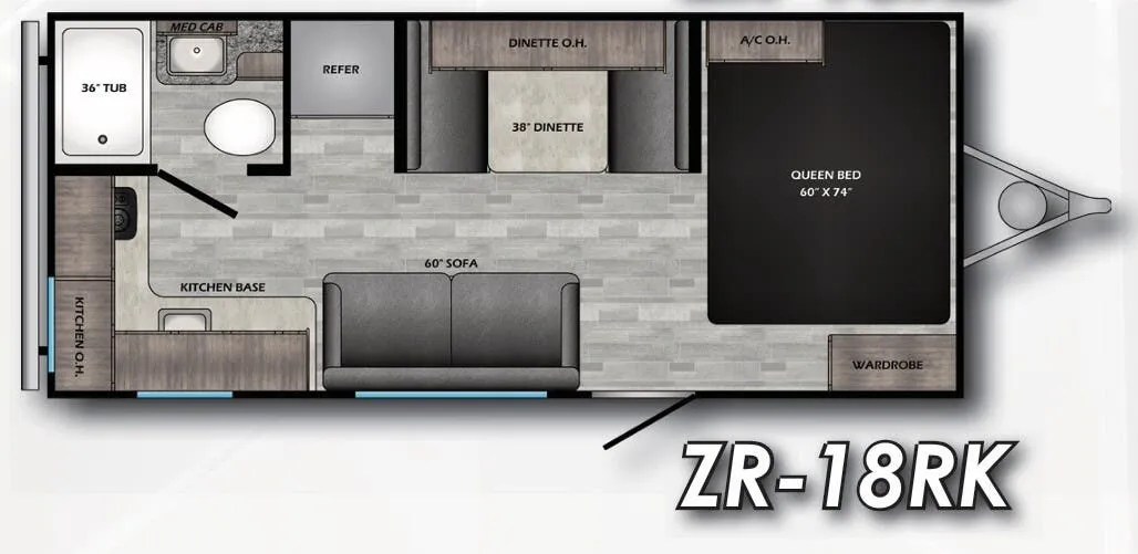 CrossRoads Zinger Lite 18RK floor plan