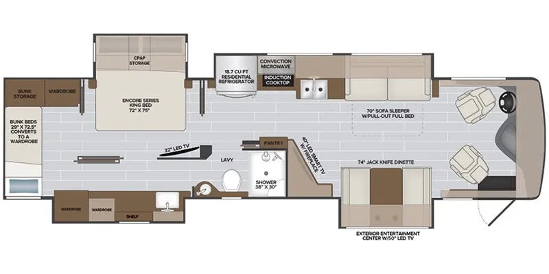 Holiday Rambler Nautica 35QZ floor plan