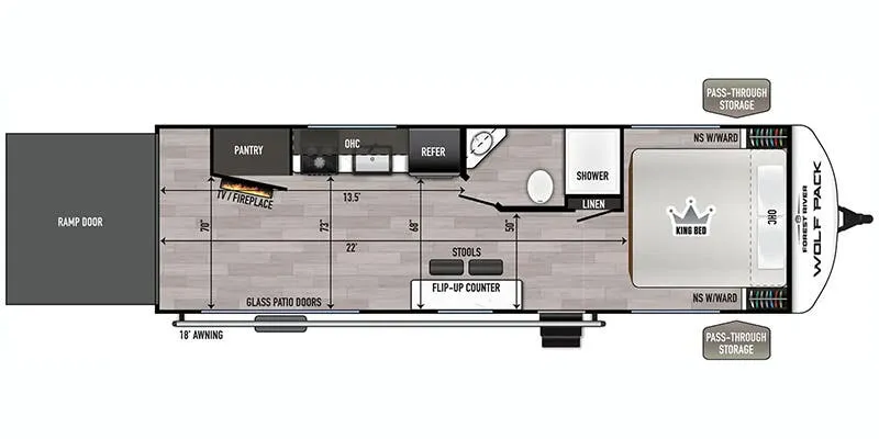 Forest River Cherokee Wolf Pack Limited 26-13.5 floor plan