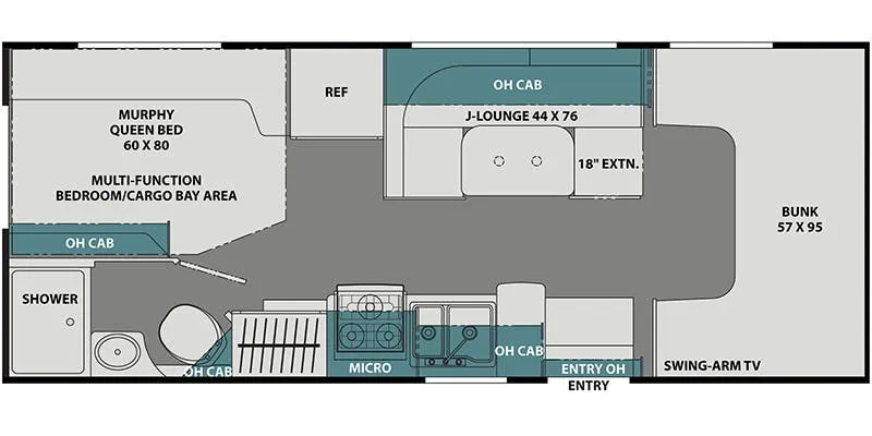 2022 Coachmen Freelander 22XG floor plan