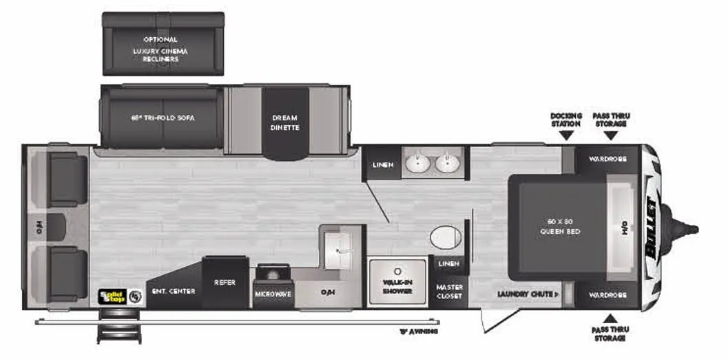 Keystone Bullet Premium 291RLS floor plan