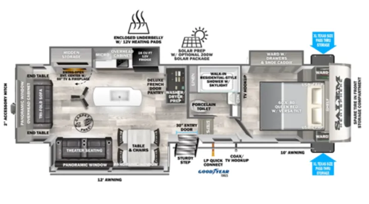 Forest River Salem Hemisphere 291RL floor plan
