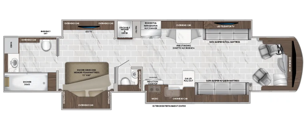 American Coach American Dream 45A floor plan