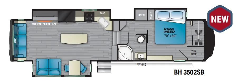 Heartland Bighorn 3502SB floor plan