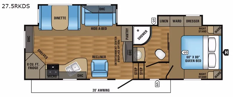 2017 Jayco Eagle HT 275RKDS floor plan
