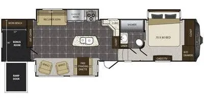 2015 Keystone Alpine 3901RE - Floor plan