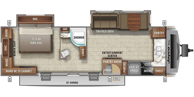 Jayco White Hawk 30FKS floor plan