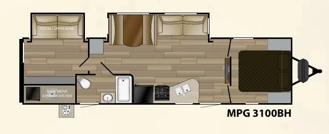 Cruiser RV MPG 3100BH floor plan