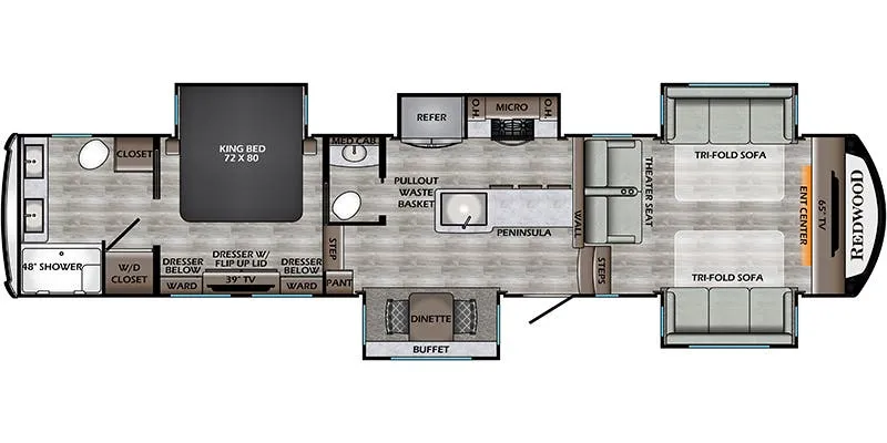 CrossRoads Redwood RW3951MB floor plan