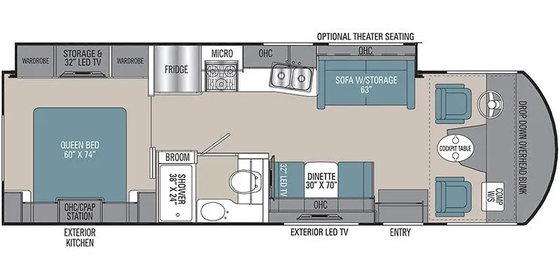 2020 Coachmen Pursuit 29SS - Floor plan