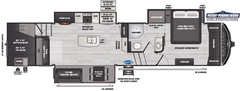 Keystone Montana High Country 351BH floor plan