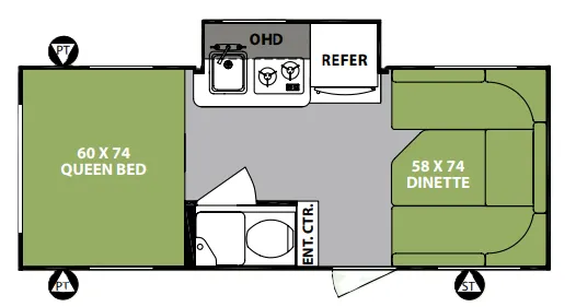 2018 Forest River R-Pod RP-178 floor plan