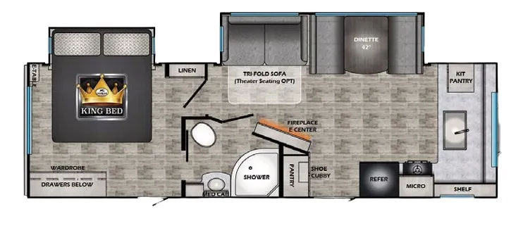 2022 CrossRoads Sunset Trail Super Lite 269FK floor plan