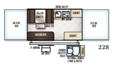 Forest River Flagstaff MAC 228 floor plan
