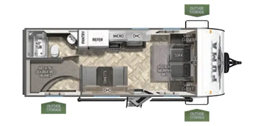 Palomino Puma Ultra Lite 20BHX floor plan