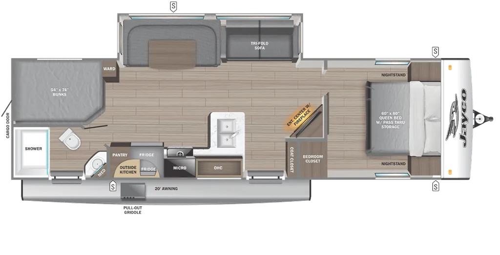 2026 Jayco Jay Feather 29BHB floor plan
