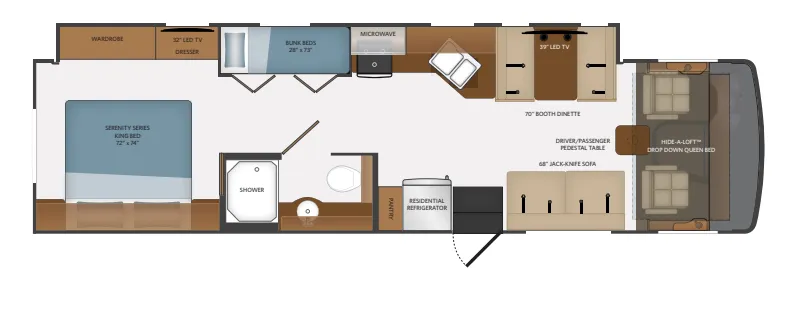Fleetwood Flair 34J floor plan