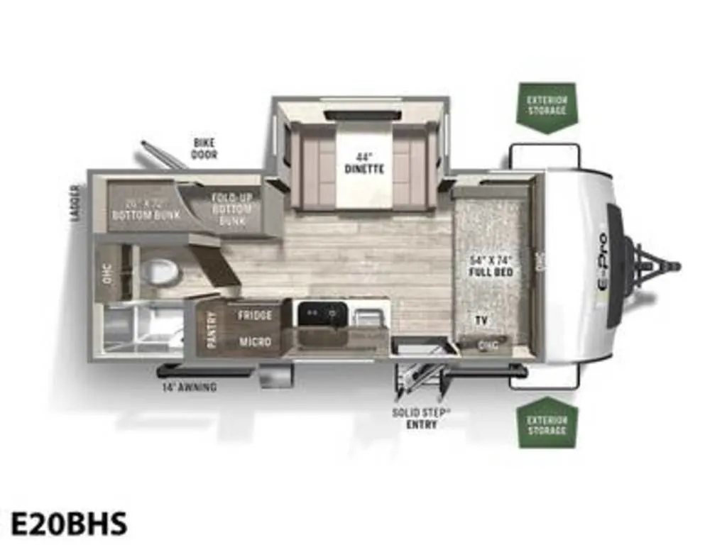 2021 Forest River RV Flagstaff E-Pro 20BHS - Photo 3
