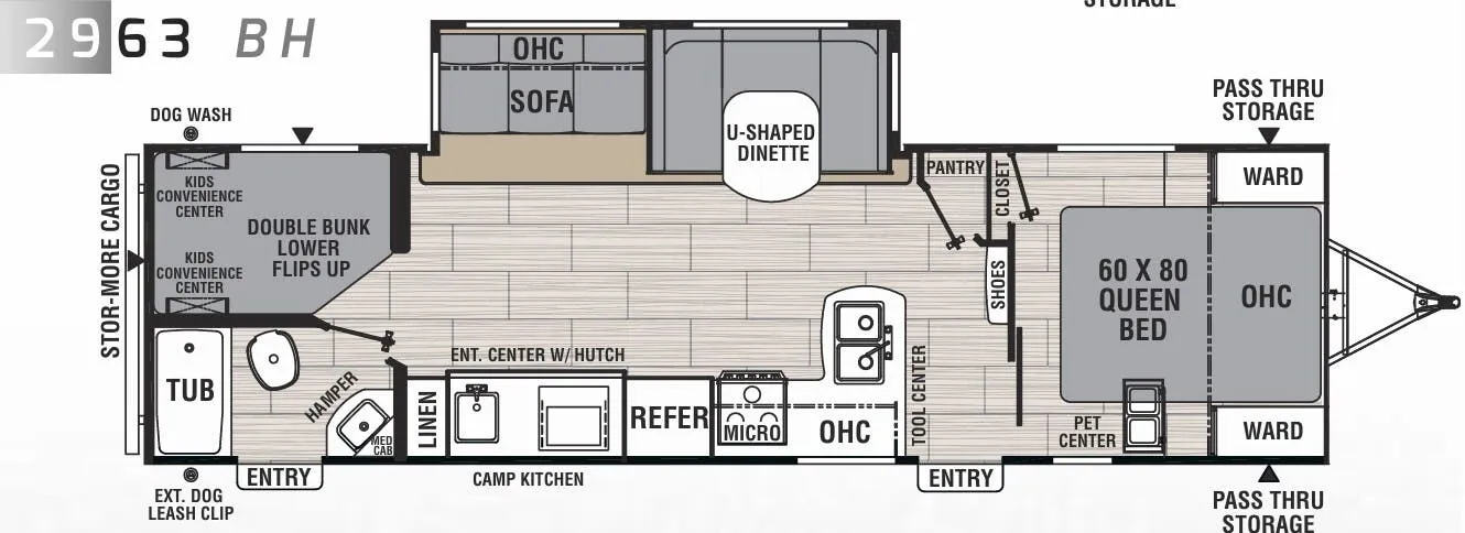 Coachmen Northern Spirit 2963BH floor plan