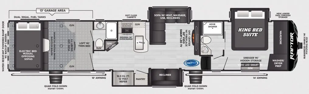 Keystone Fuzion 430 floor plan