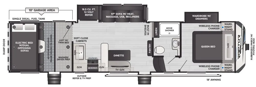 Keystone Carbon 338 floor plan