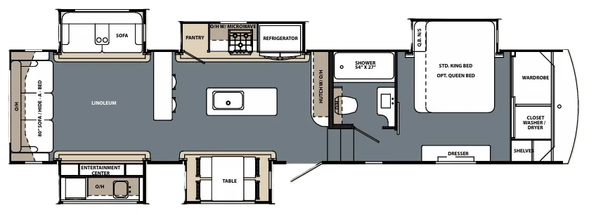 Forest River Cardinal Limited 3800RDLE floor plan
