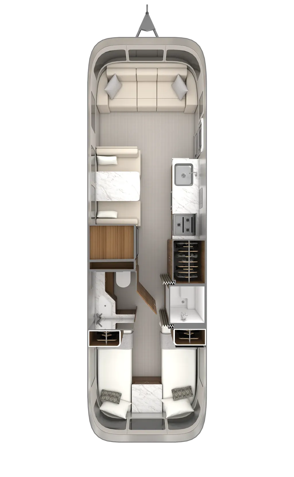 2026 Airstream Classic 30RB Twin floor plan