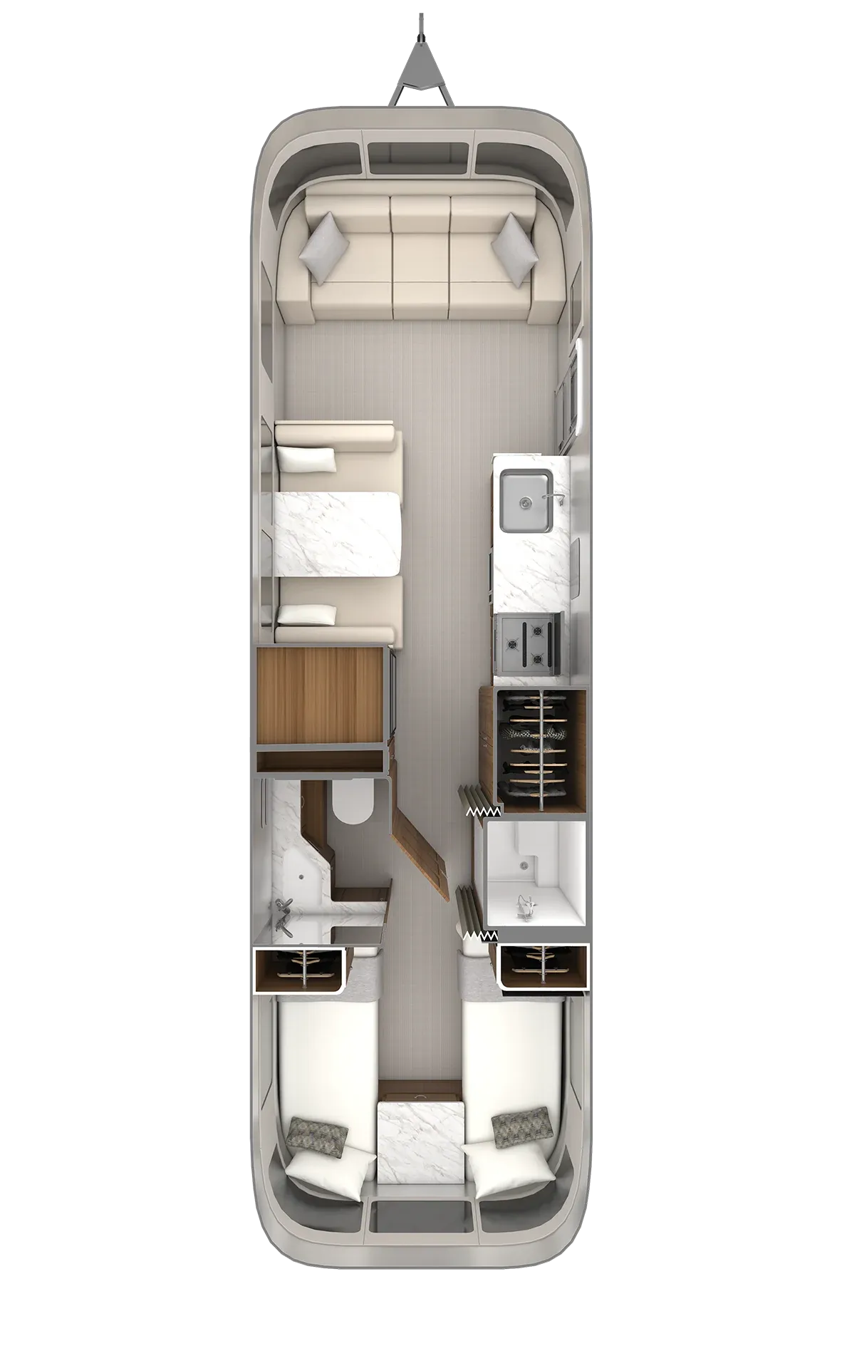 2026 Airstream Classic 30RB Twin - Floor plan