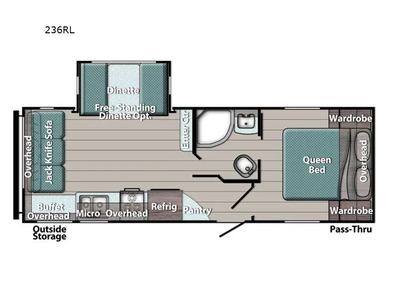 2023 Gulf Stream Ameri-Lite Ultra-Lite 236RL - Floor plan