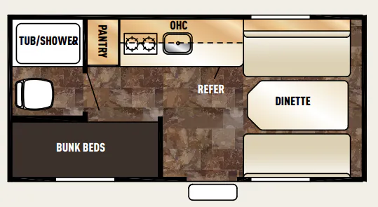 Forest River Cherokee Wolf Pup 16BH floor plan