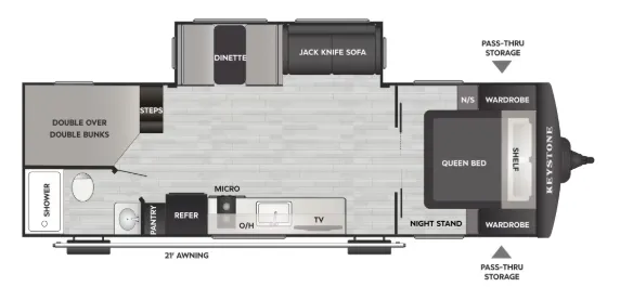 Keystone Bullet Classic 26BHCWE floor plan