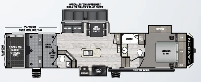 Keystone Carbon 417 floor plan