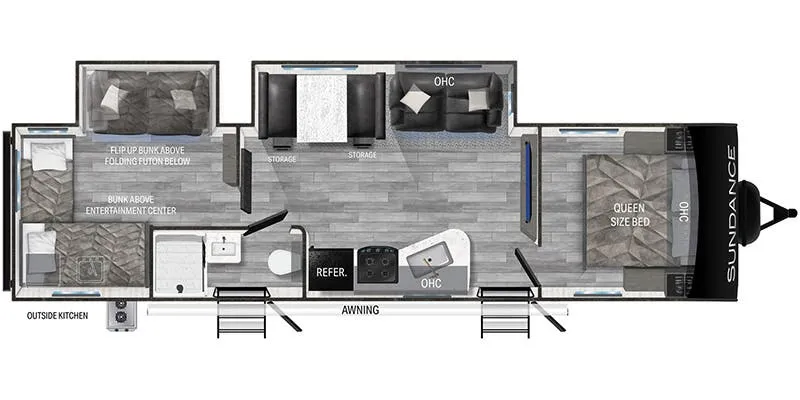 Heartland Sundance Ultra-Lite SDTT 324 BH floor plan