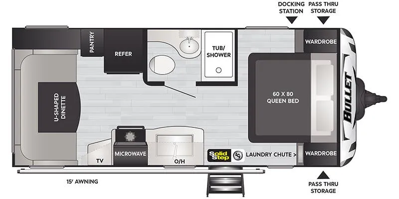 2016 Keystone Bullet 210RUDWE - Floor plan