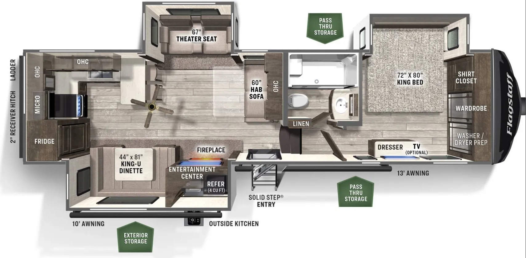 Forest River Flagstaff Classic 8529RKSB floor plan