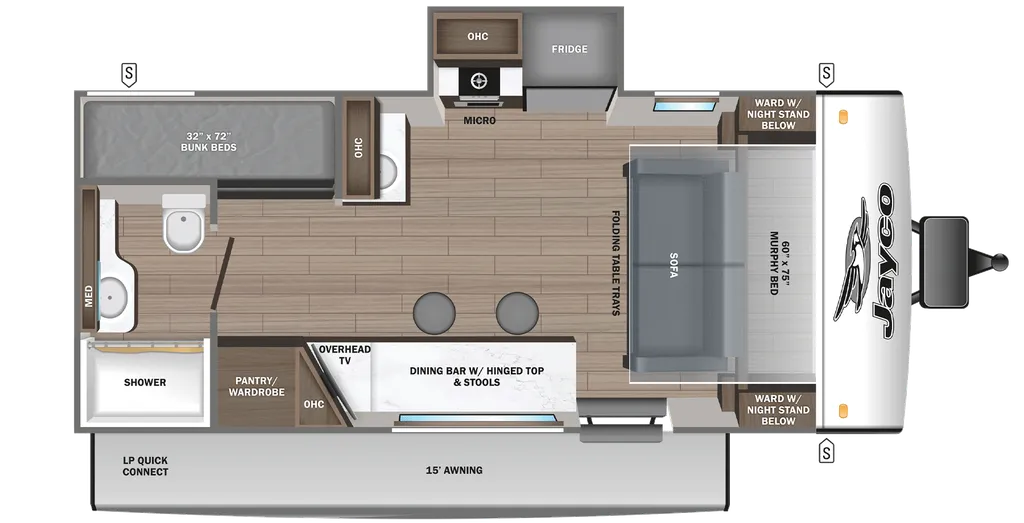 2025 Jayco Jay Feather Air 18MBH floor plan