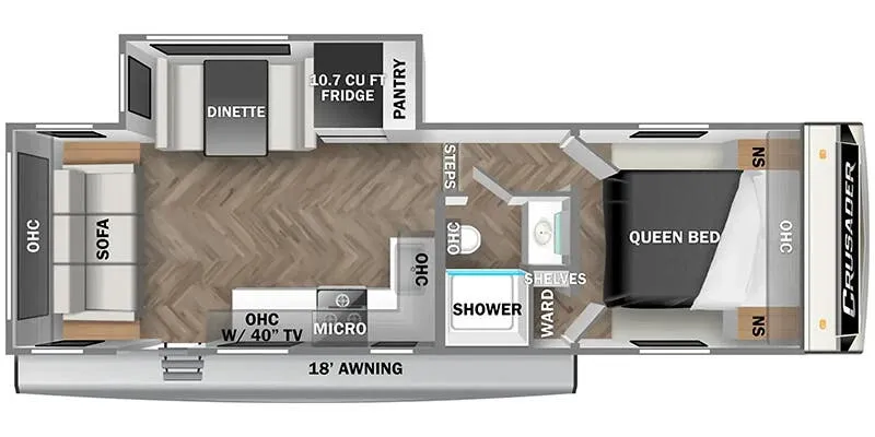 Prime Time Crusader X 250RLX floor plan
