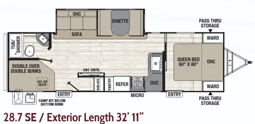 Coachmen Freedom Express Select 28.7SE floor plan