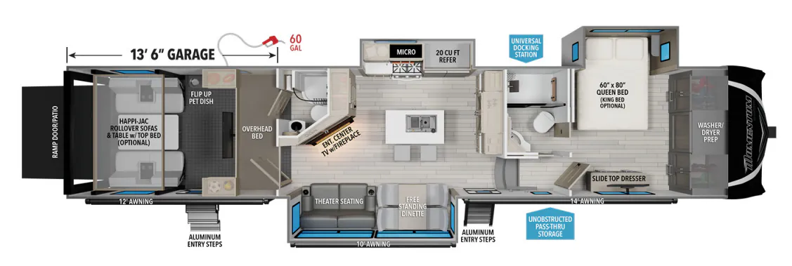 Grand Design Momentum 397THS floor plan