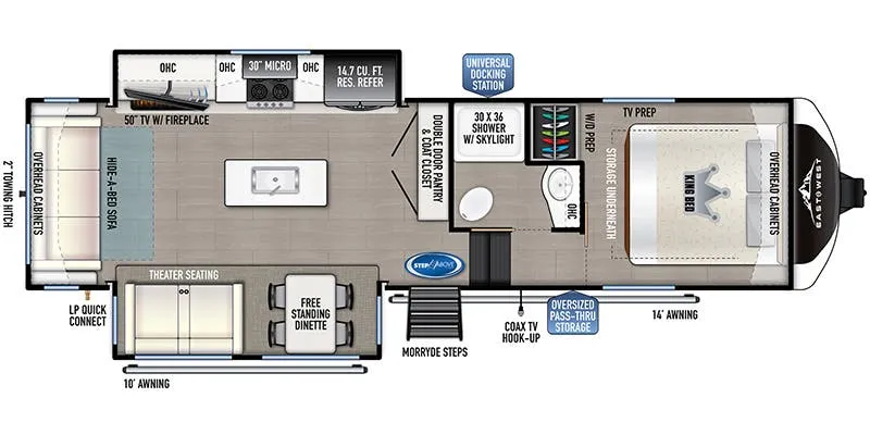 East to West Tandara 285RL floor plan