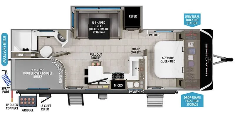 2026 Grand Design Imagine 2470BH floor plan
