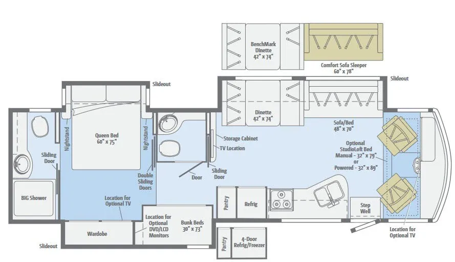 Winnebago Vista 35B floor plan