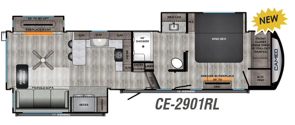 CrossRoads Cameo CE2901RL floor plan