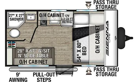 2027 Venture RV Sienna Lite 130VRD - Floor plan